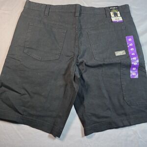 Eddie Bauer Men's Canvas Cargo Utility Shorts Black 5-Pocket Size 40 NWT